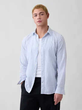 GAP Áo Sơ Mi Tay Dài Nam - Standard Fit - Standard Fit