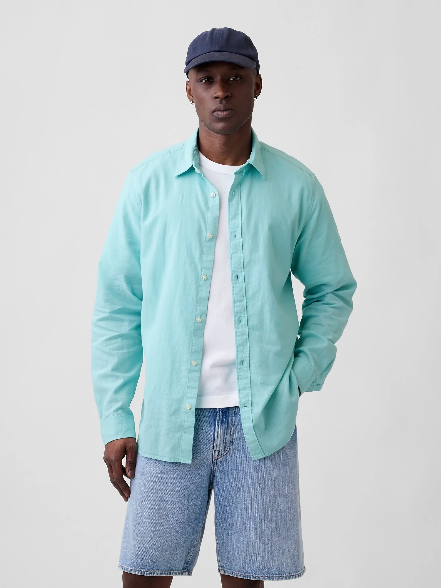 GAP Áo Sơ Mi Tay Dài Nam - Standard Fit