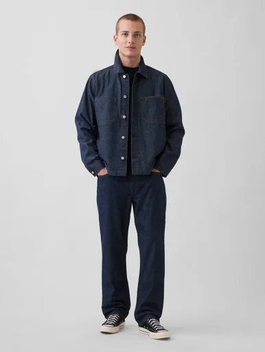 GAP Quần Jeans Nam - Relaxed Straight