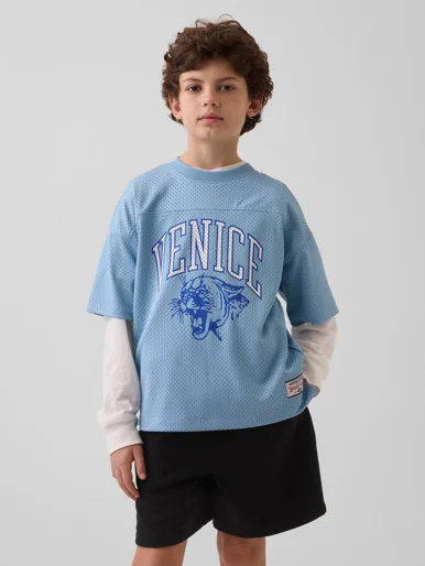 GAP Áo Thun Tay Ngắn Bé Trai - Oversized