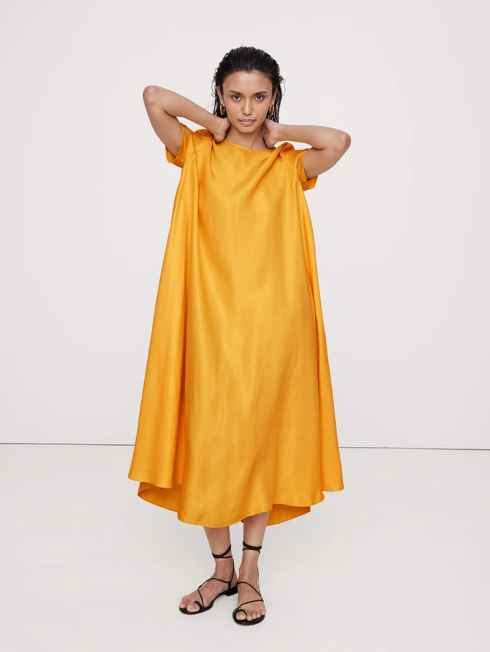BANANA REPUBLIC Đầm Nữ Ss Linen Trape