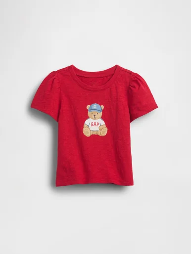 GAP Áo Thun Tay Ngắn Em Bé Gái Toddler