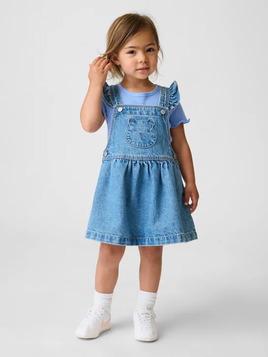 GAP Đầm Vải Em Bé Gái Toddler