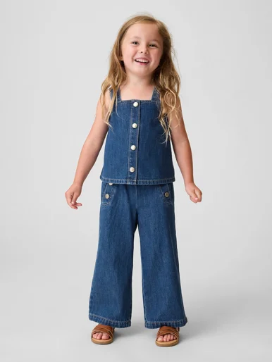 GAP Quần Jeans Dài Em Bé Gái Toddler - Baggy
