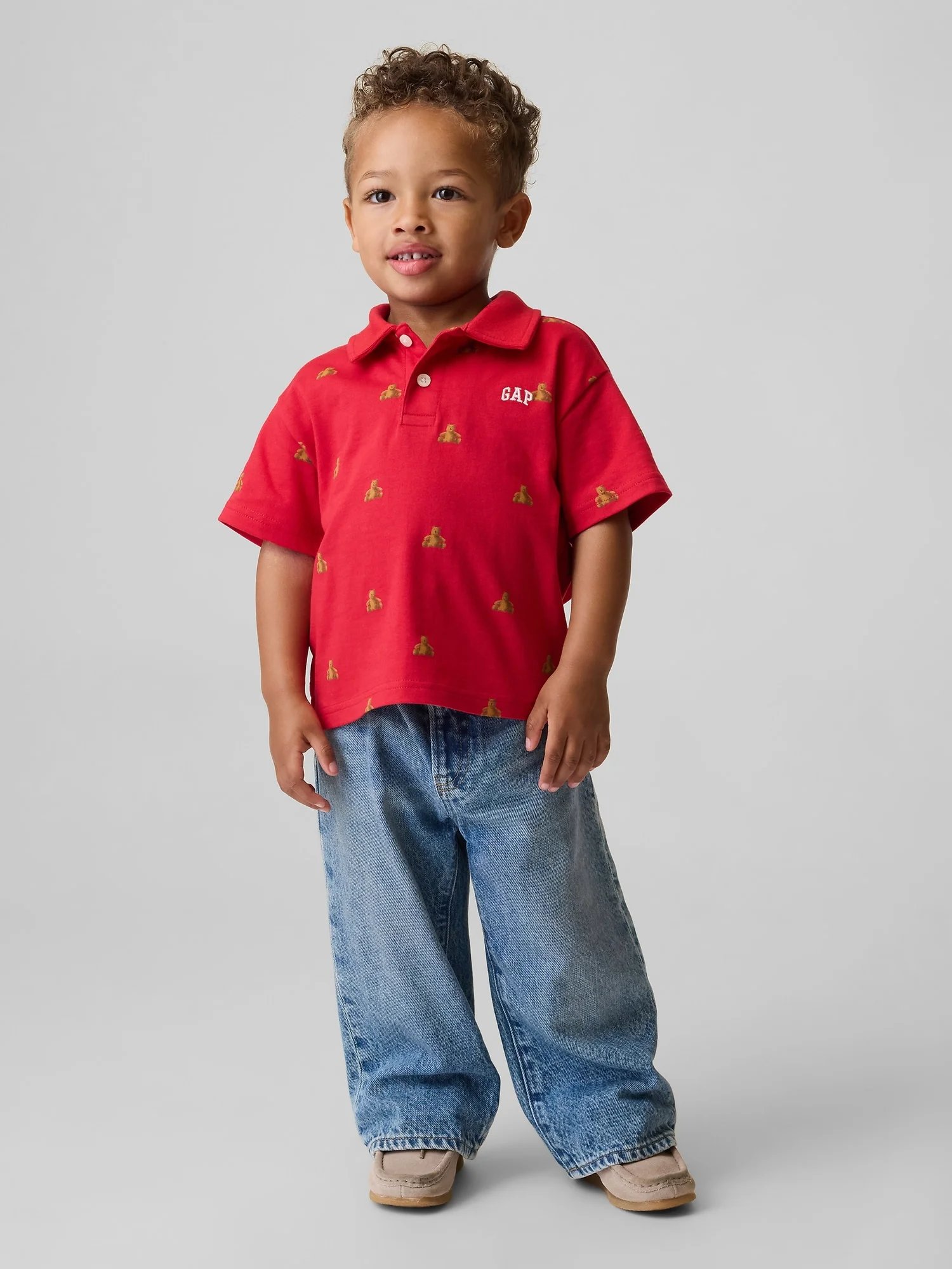 GAP Áo Polo Em Bé Trai Toddler