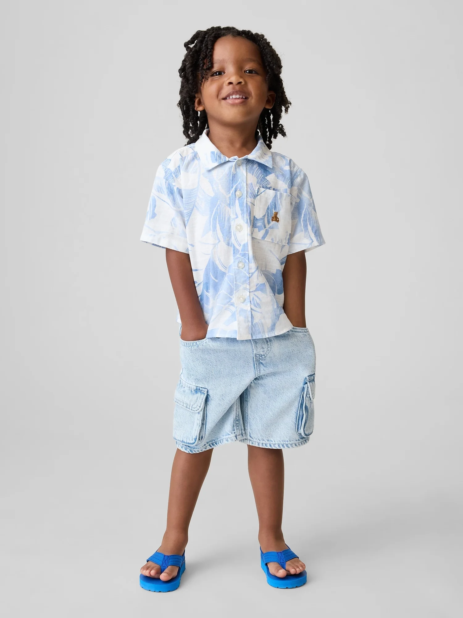 GAP Quần Short Jeans Em Bé Trai Toddler