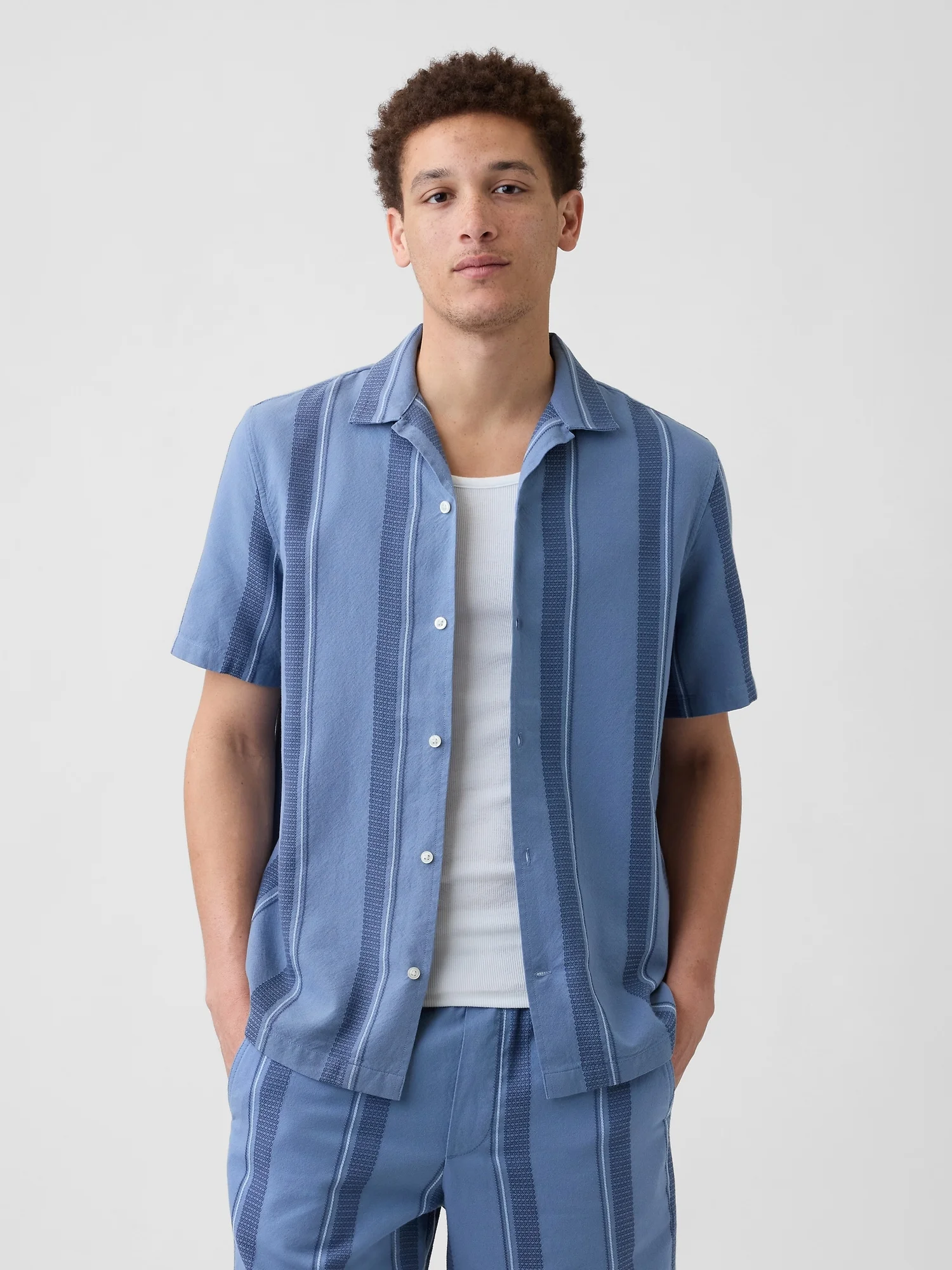 GAP Áo Sơ Mi Tay Ngắn Nam - Standard Fit