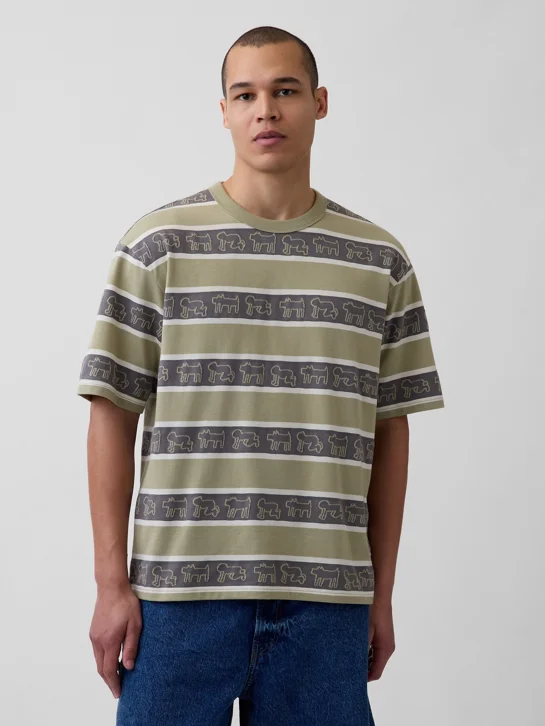 GAP Áo Thun Tay Ngắn Nam - Oversized