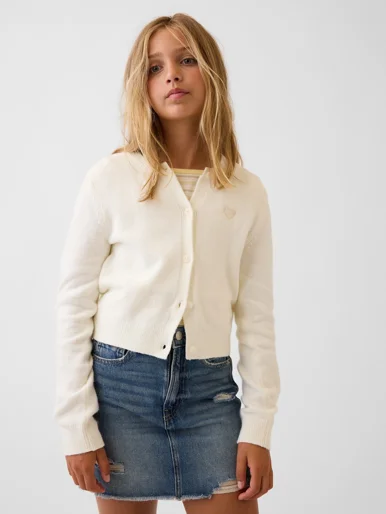 GAP Áo Len Bé Gái - Relaxed Cardigan