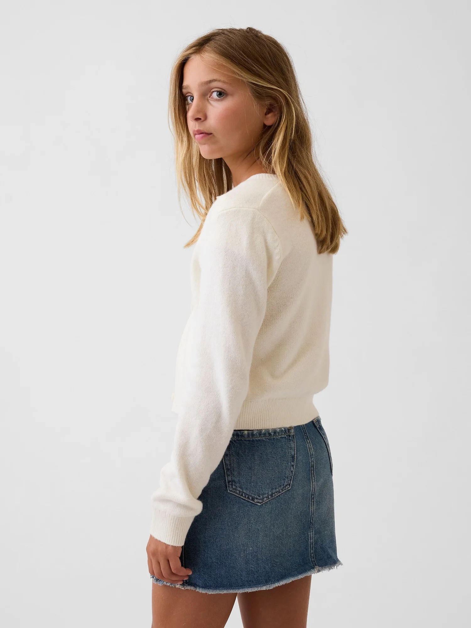 GAP Áo Len Bé Gái - Relaxed Cardigan