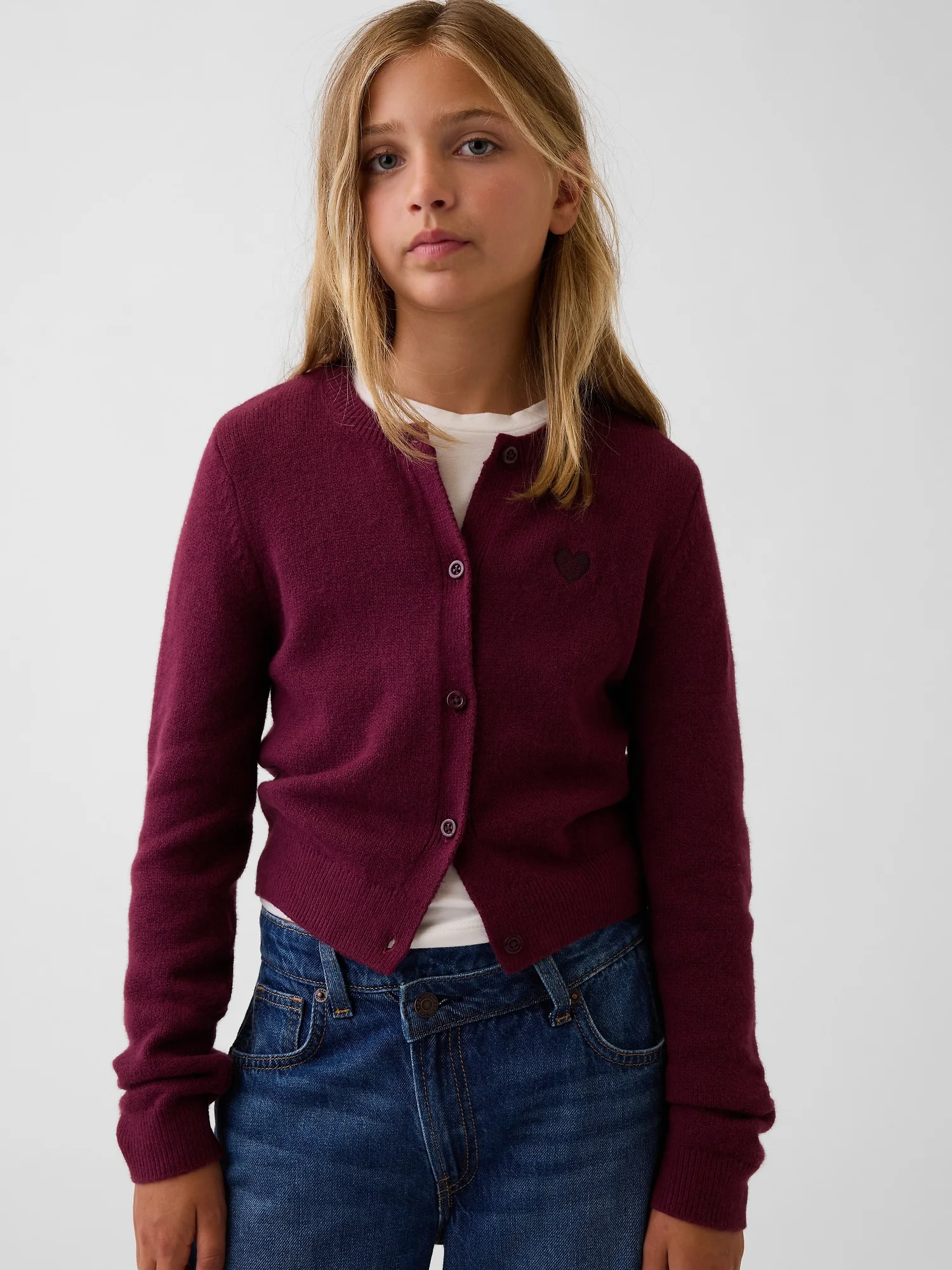 GAP Áo Len Bé Gái - Relaxed Cardigan