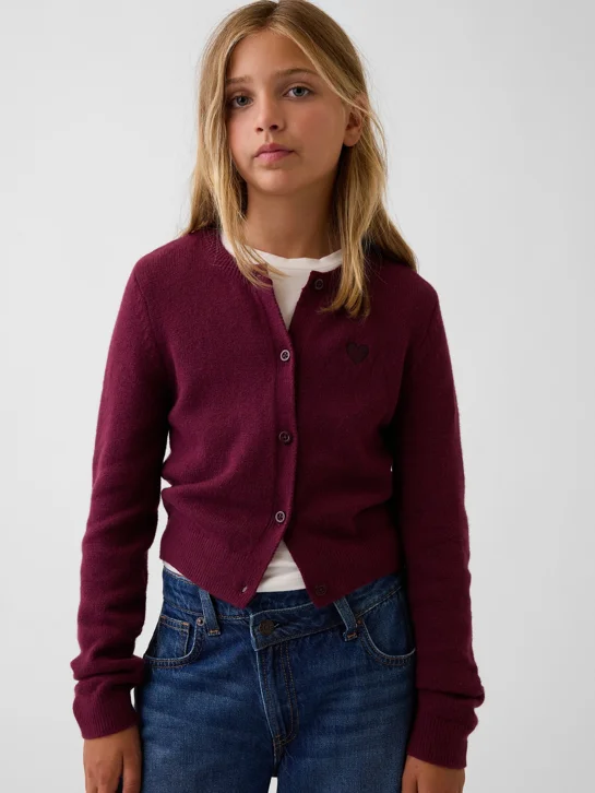 GAP Áo Len Bé Gái - Relaxed Cardigan