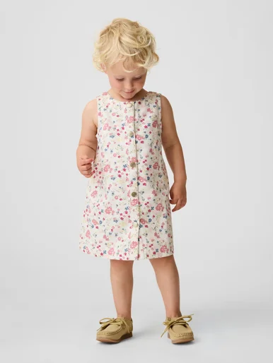 GAP Đầm Vải Em Bé Gái Toddler