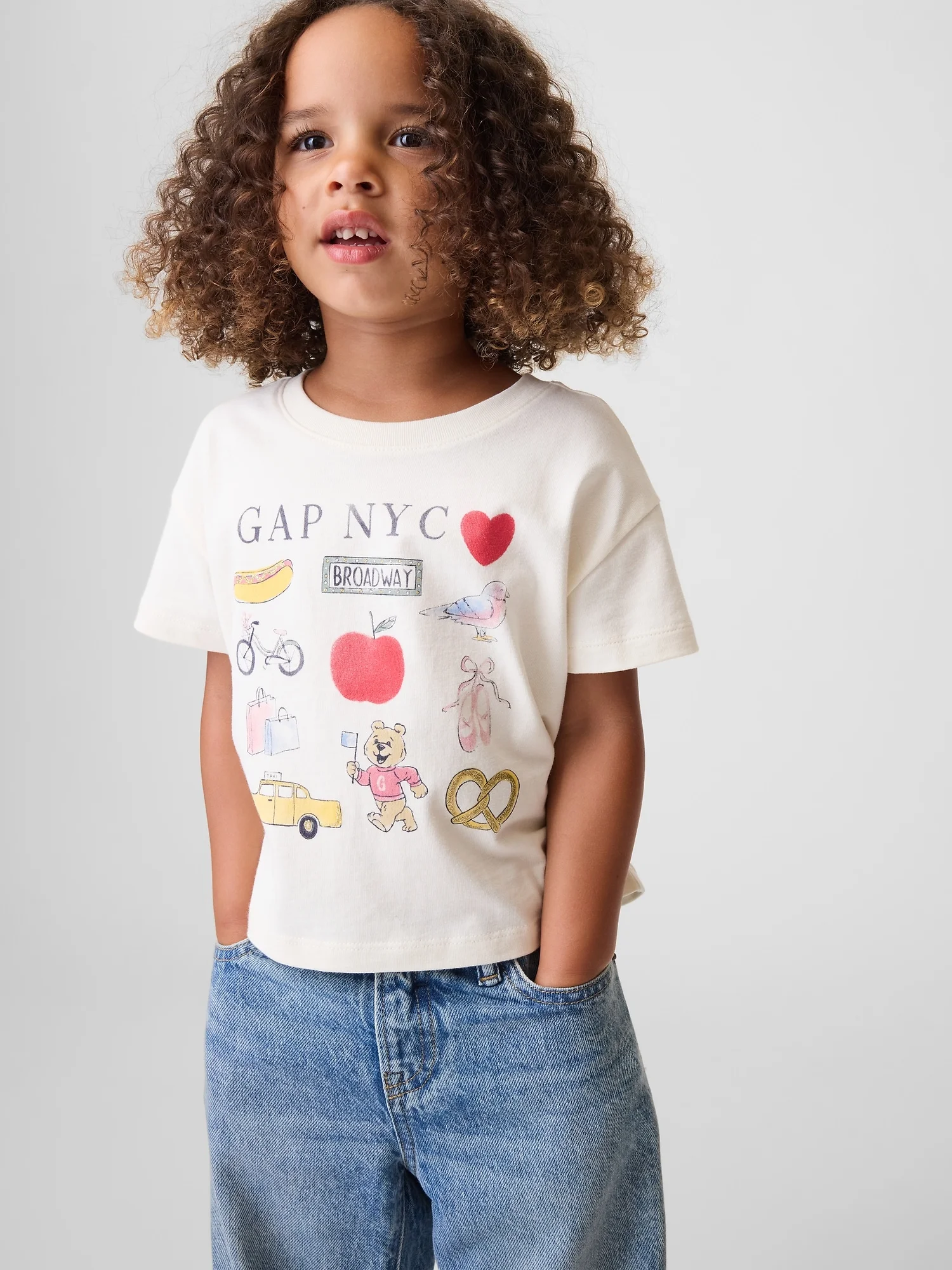 GAP Áo Thun Tay Ngắn Em Bé Gái Toddler - Logo