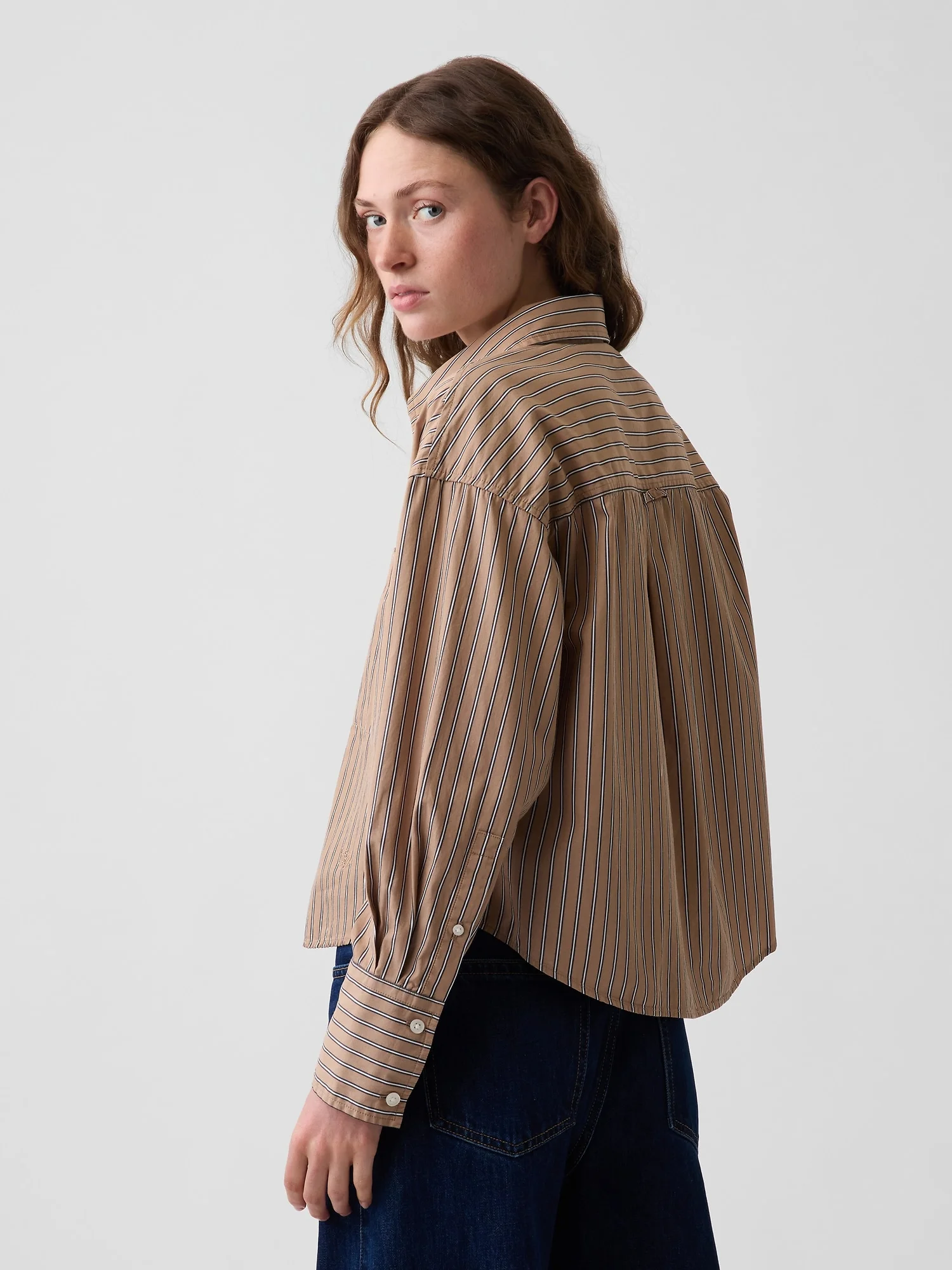 GAP Áo Sơ Mi Tay Dài Nữ - Oversized
