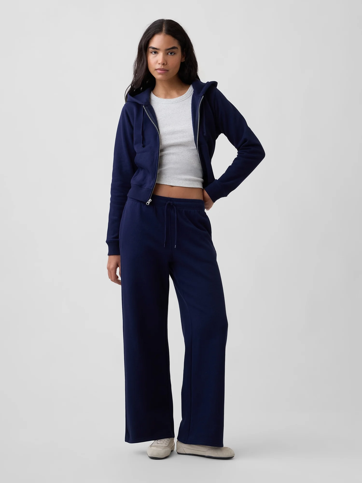 GAP Quần Thun Dài Nữ - Logo - Straight