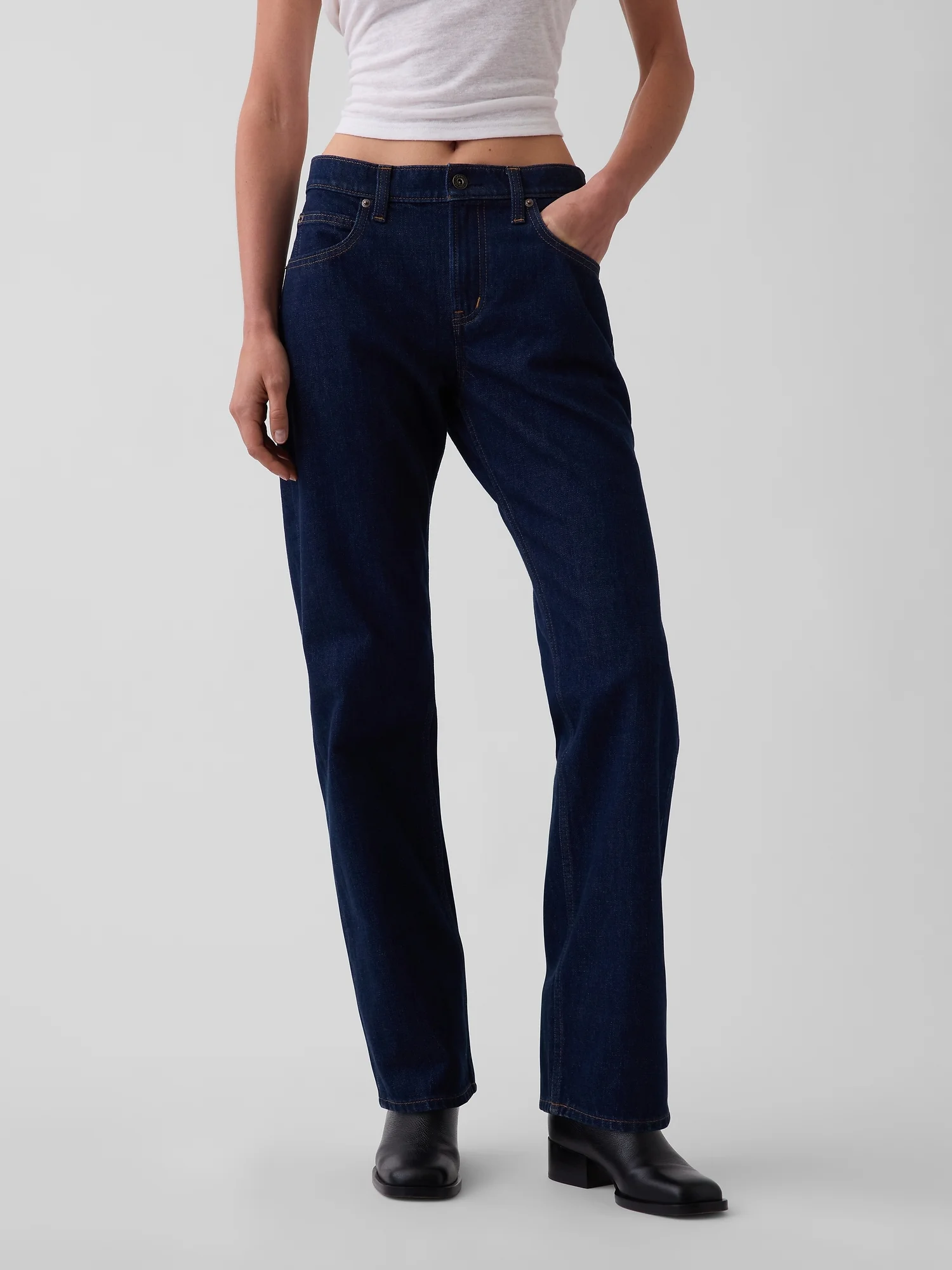 GAP Quần Jeans Nữ - Straight Taper