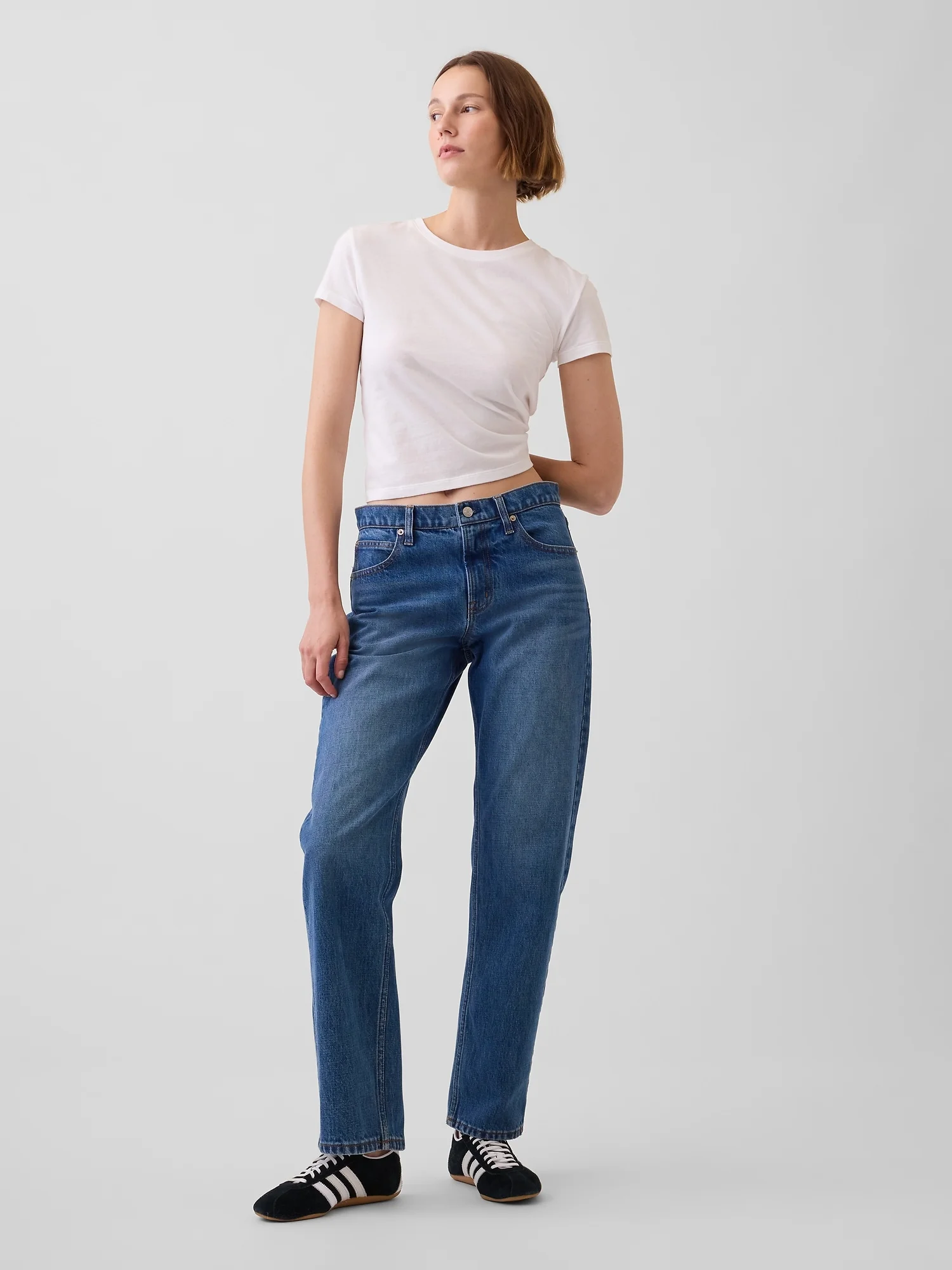 GAP Quần Jeans Nữ - Straight Taper