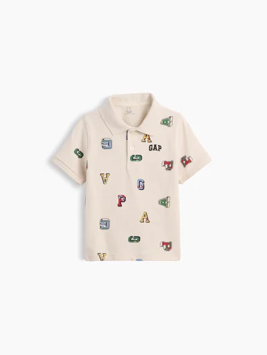 GAP Áo Polo Em Bé Trai Toddler - Logo