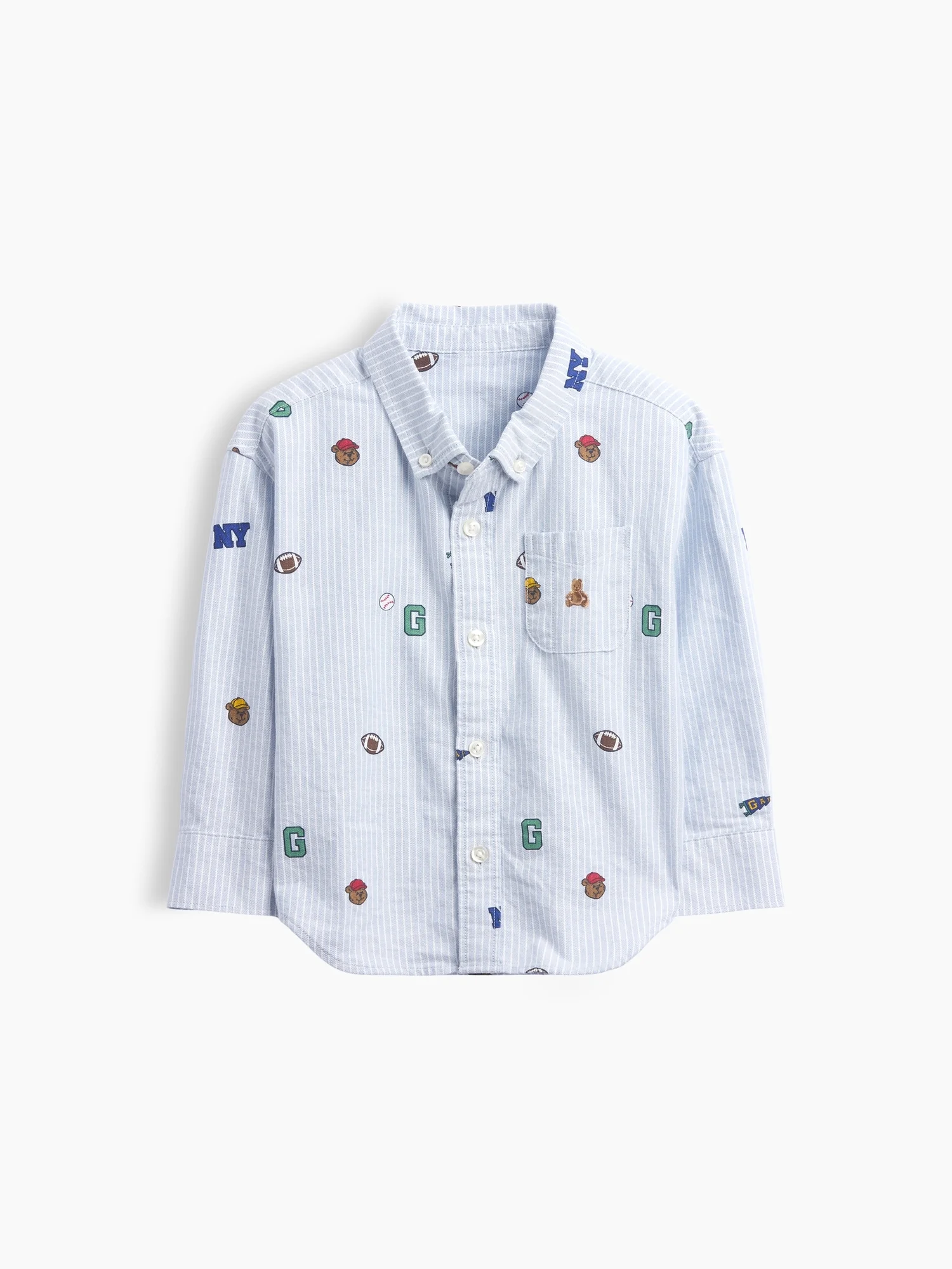 GAP Áo Sơ Mi Tay Dài Em Bé Trai Toddler - Big Shirt