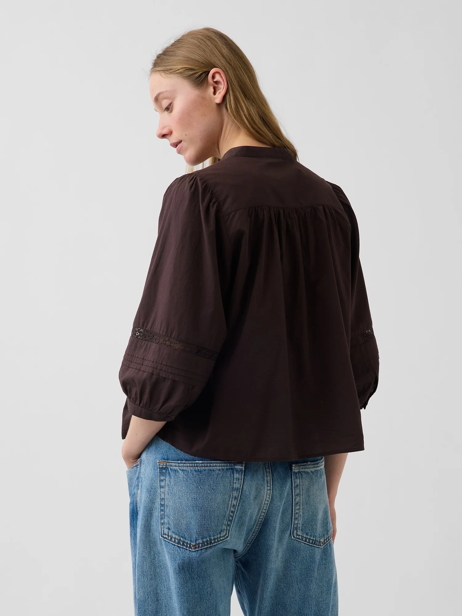 GAP Áo Sơ Mi Tay Dài Nữ