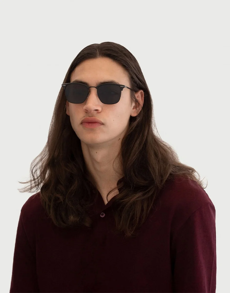 SUNNIES STUDIOS Kính Mát Gọng Browline Bastian Charcoal