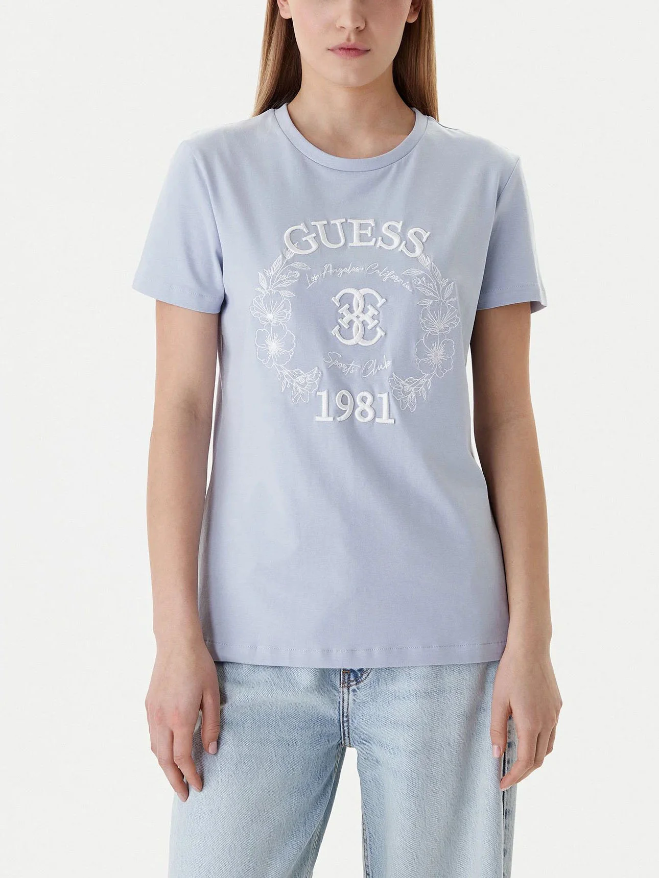 GUESS ATHLEISURE Áo Thun Kiểu Thể Thao Nữ - Maddalena Cn Ss T-Shirt