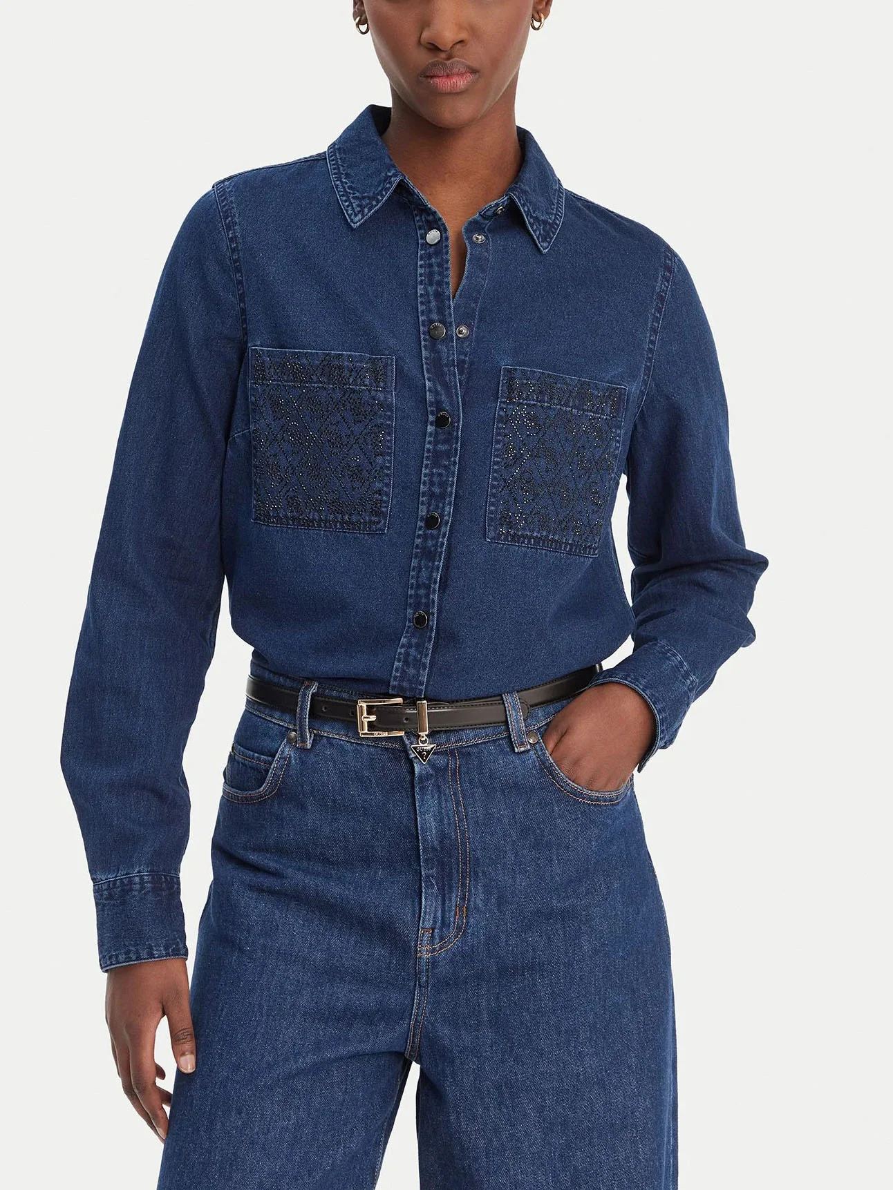 GUESS WOMAN Áo Sơ Mi Jeans Nữ - Monique Shirt
