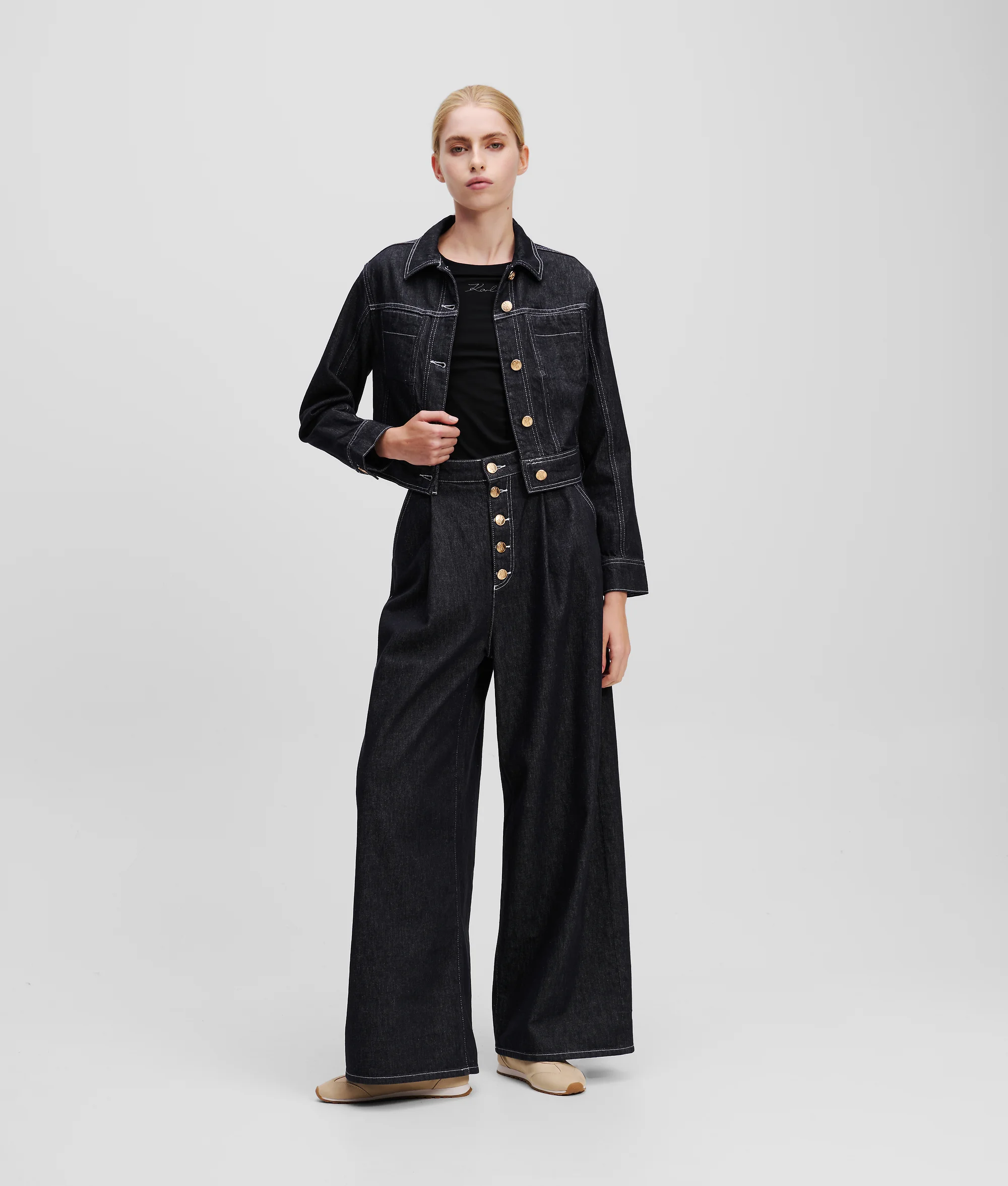 KARL LAGERFELD Áo Khoác Nữ Cropped Fit