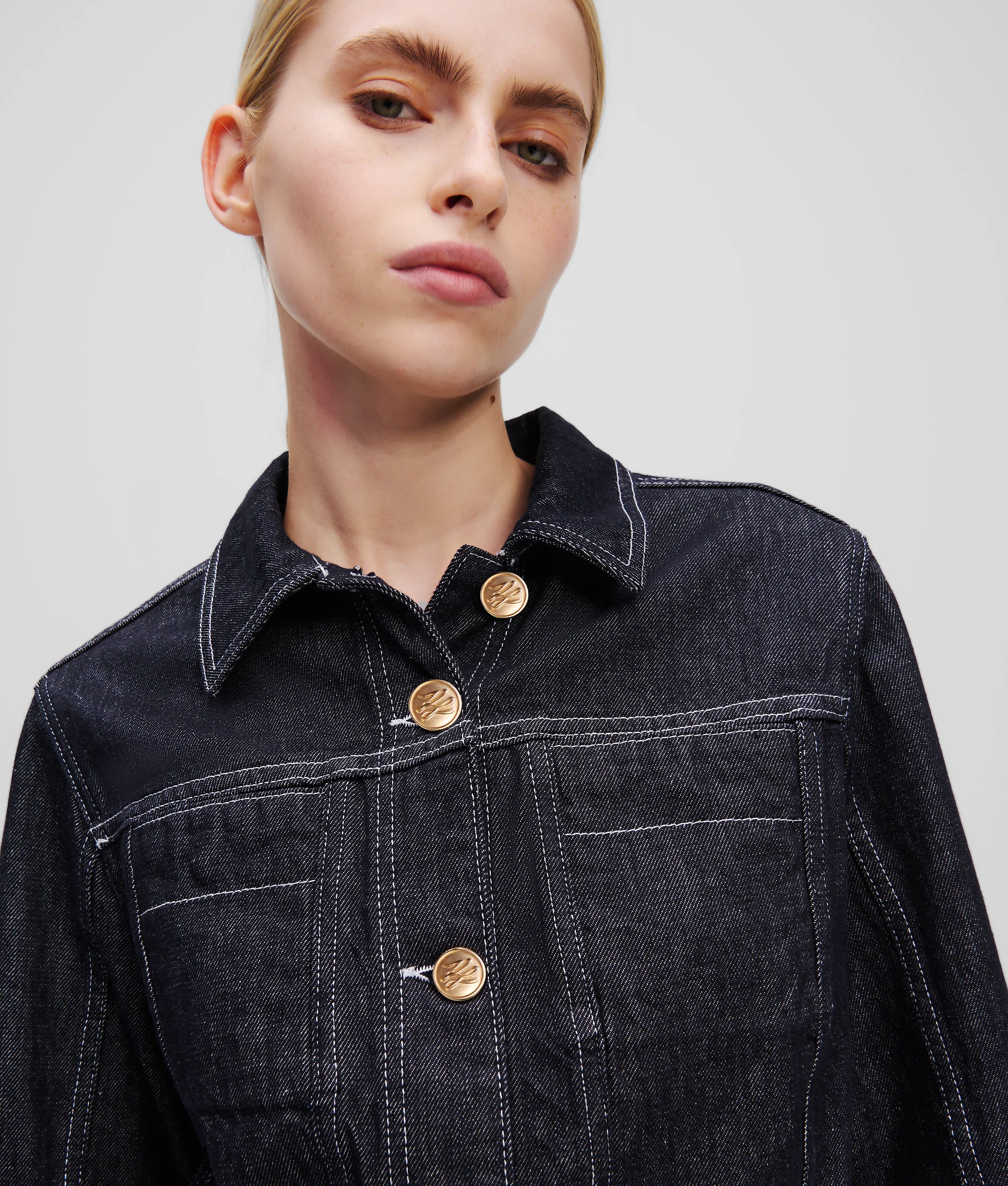 KARL LAGERFELD Áo Khoác Nữ Cropped Fit