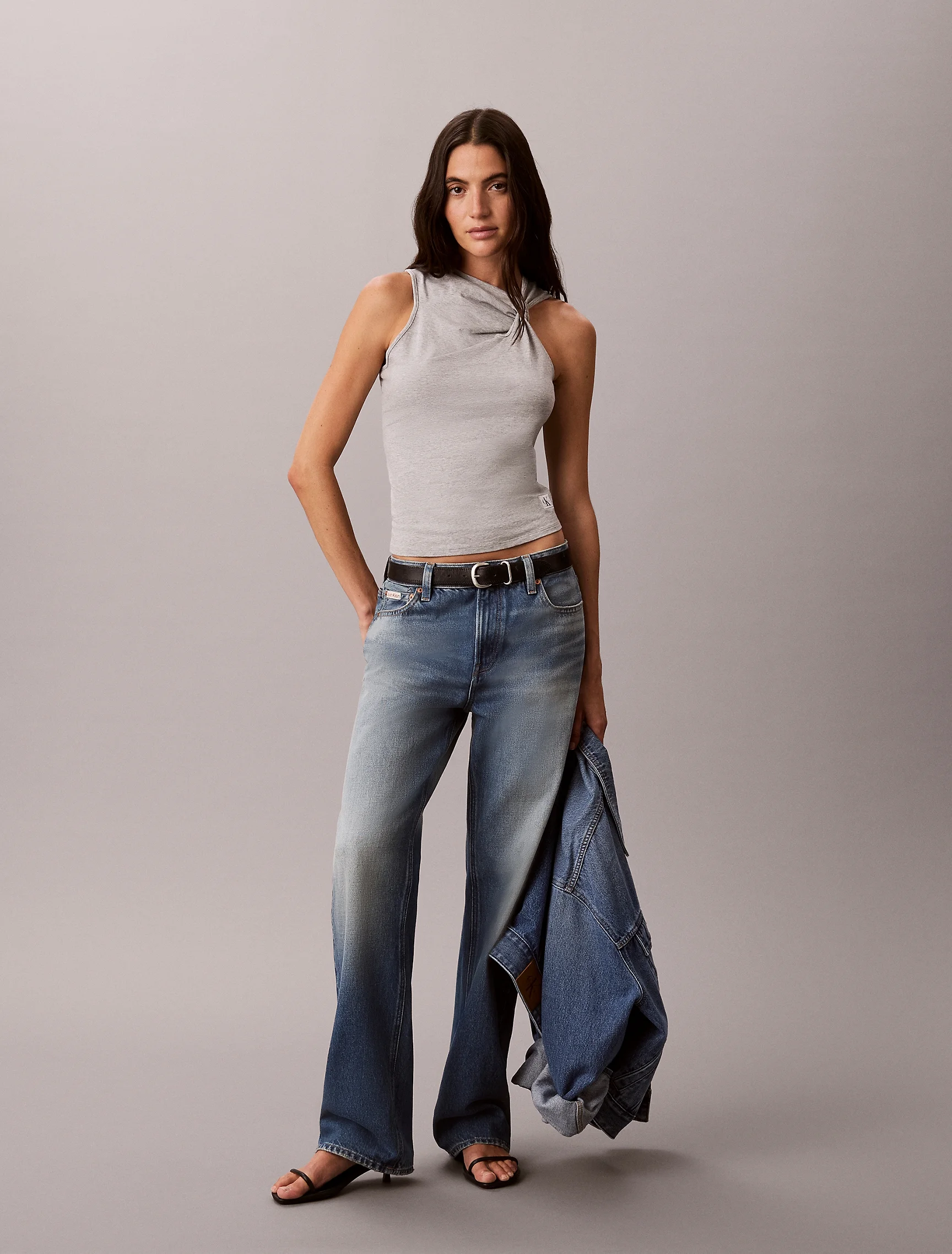 CK JEANS Áo Ba Lỗ Nữ Slim Fit