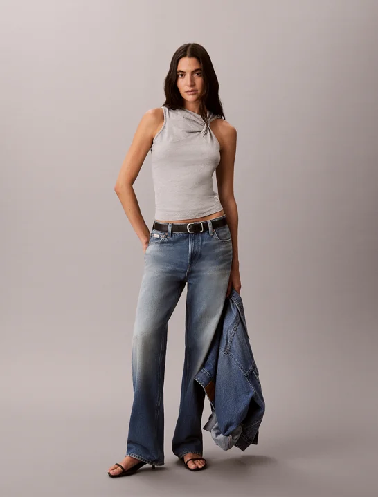 CK JEANS Áo Ba Lỗ Nữ Slim Fit