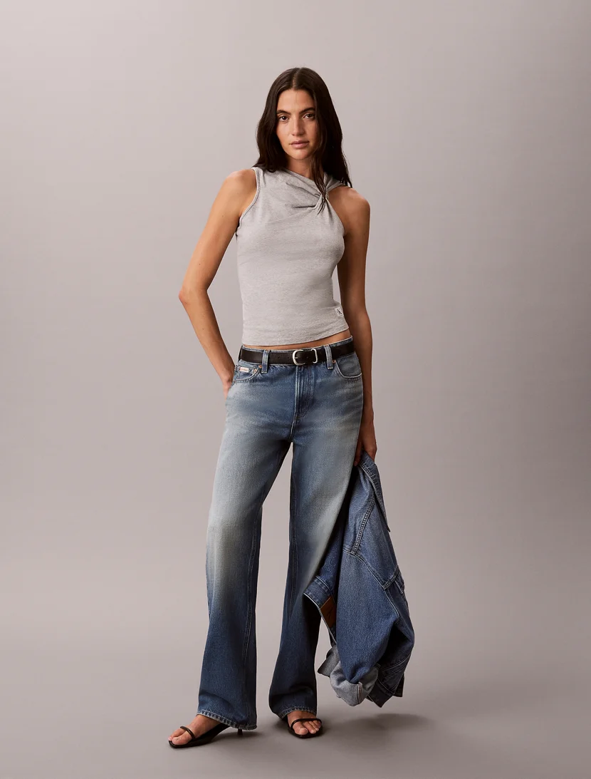 CK JEANS Áo Ba Lỗ Nữ Slim Fit