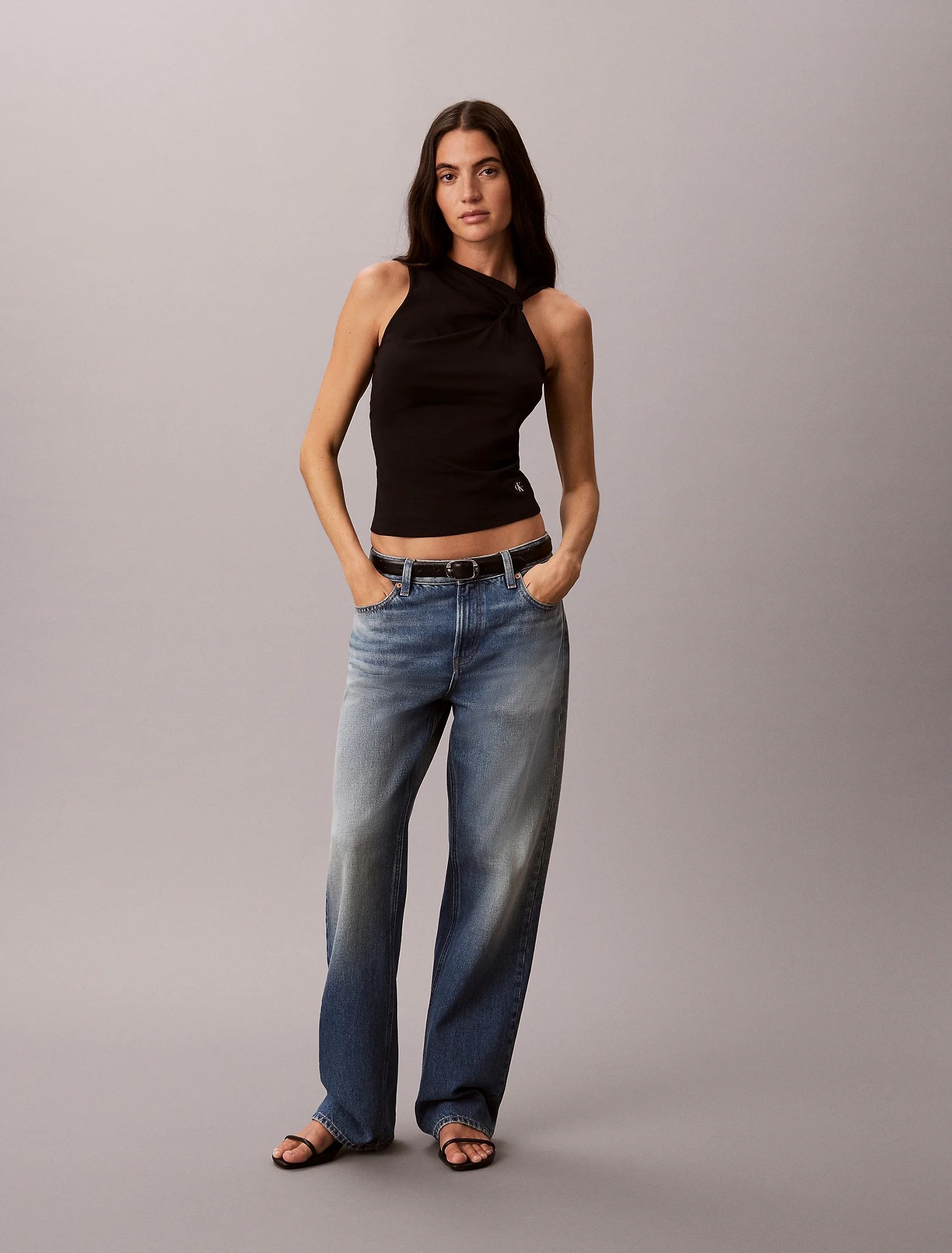 CK JEANS Áo Ba Lỗ Nữ Slim Fit