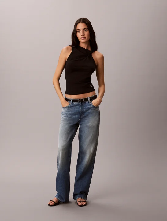 CK JEANS Áo Ba Lỗ Nữ Slim Fit