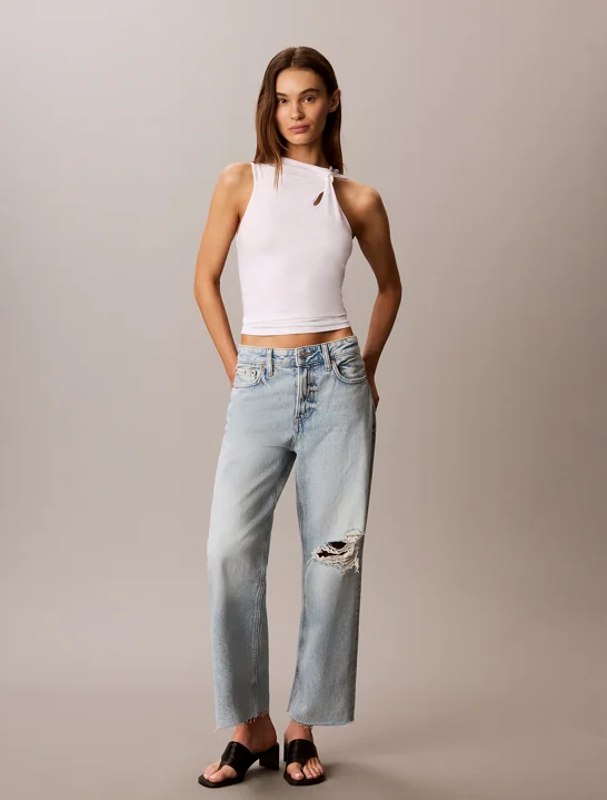 CK JEANS Áo Ba Lỗ Nữ Slim Fit