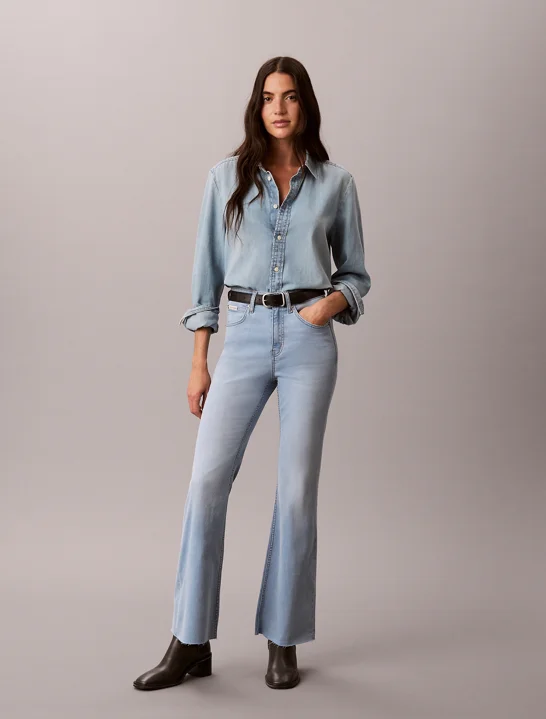 CK JEANS Quần Jeans Nữ Hr Flare Fit