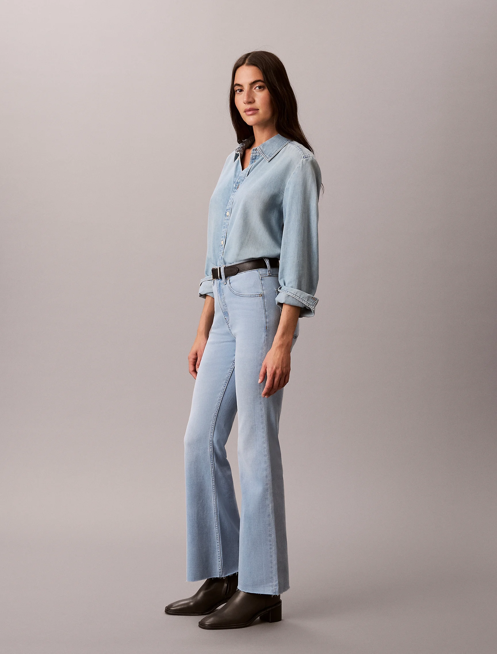 CK JEANS Quần Jeans Nữ Hr Flare Fit