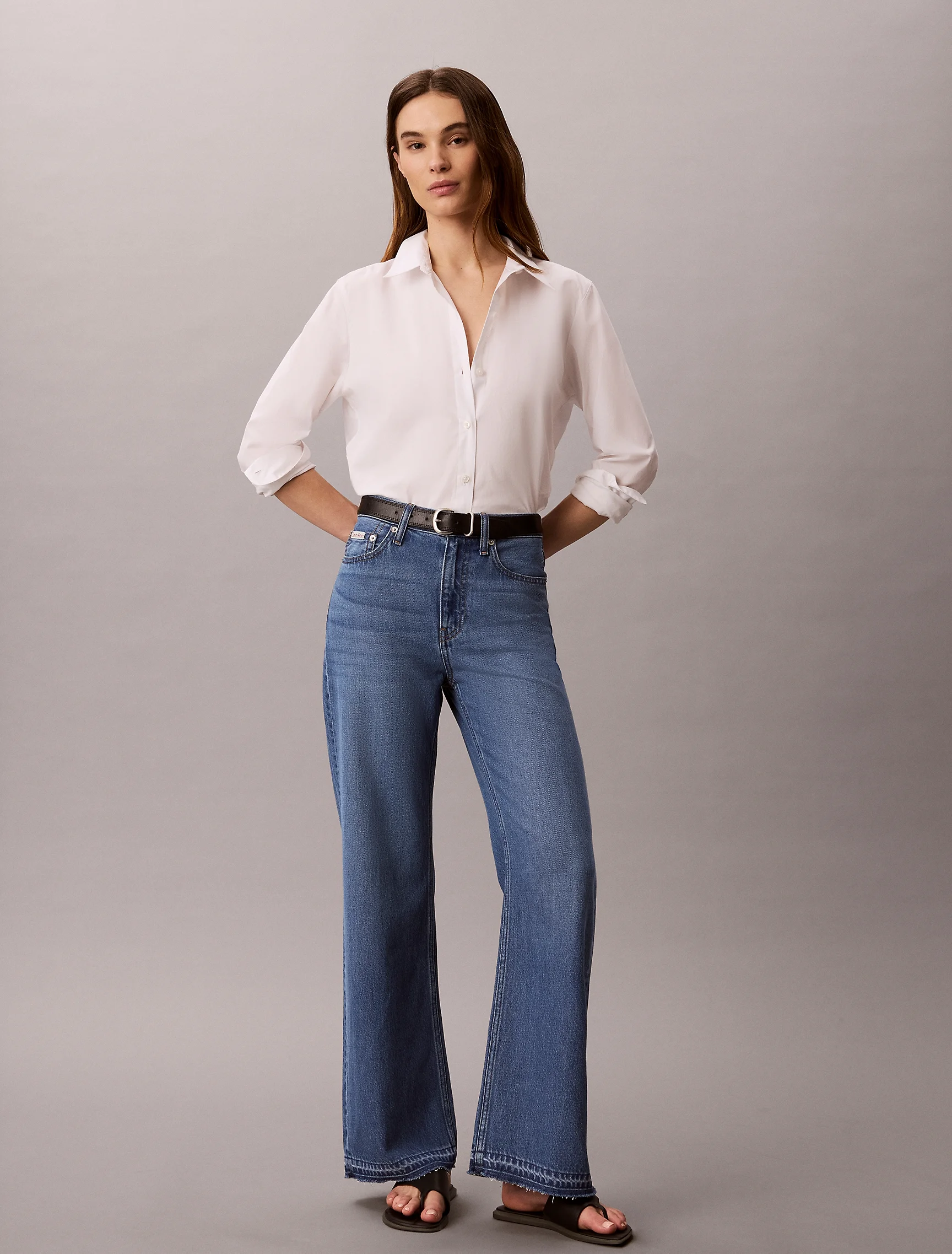 CK JEANS Quần Jeans Nữ Wide Leg Fit