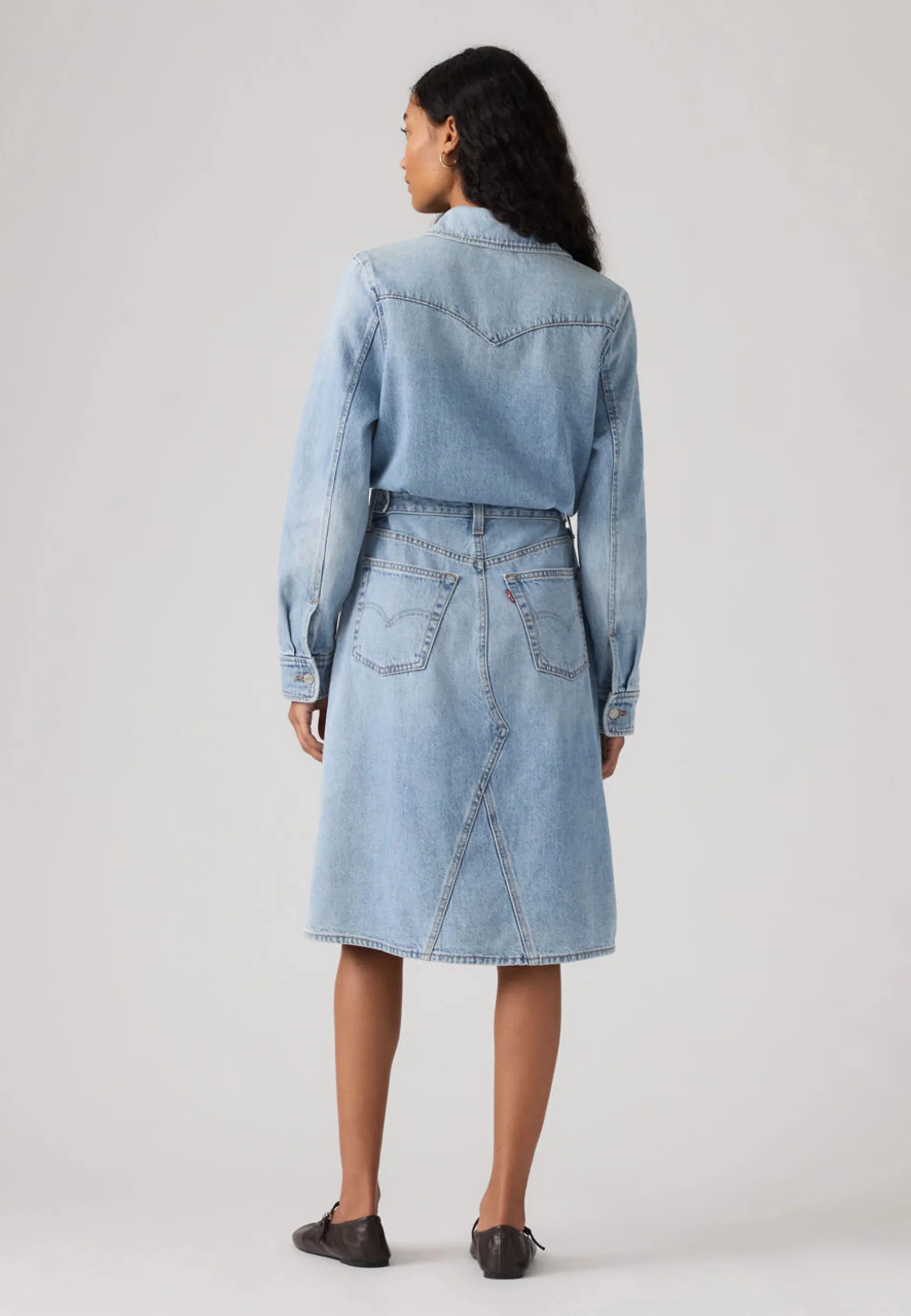 LEVI'S Đầm Jeans Nữ - Mid Length High Rise A-Line Decon