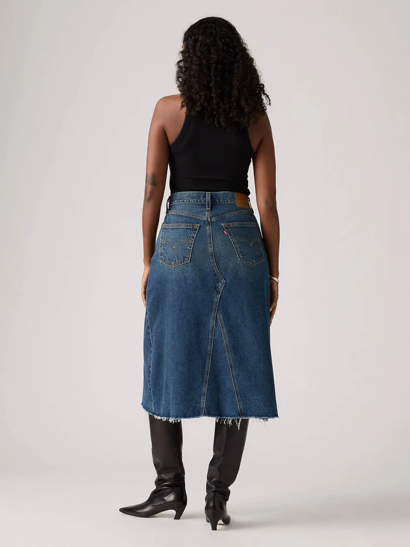 LEVI'S Váy Jeans Nữ - Mid Length High Rise A-Line Decon