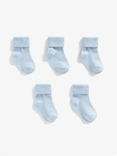 mothercare Set 5 đôi vớ cổ lật màu xanh dương cho bé trai
