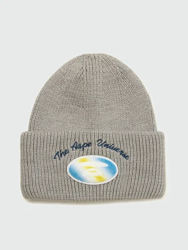 AAPE Mũ Len - AAPEUNVS moonface logo beanie