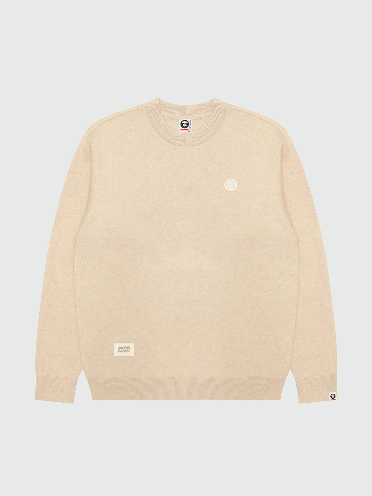 AAPE Áo Len Nam - AAPENOW moonface crew neck sweater