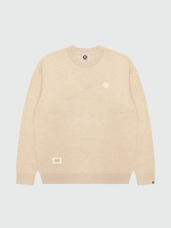AAPE Áo Len Nam - AAPENOW moonface crew neck sweater