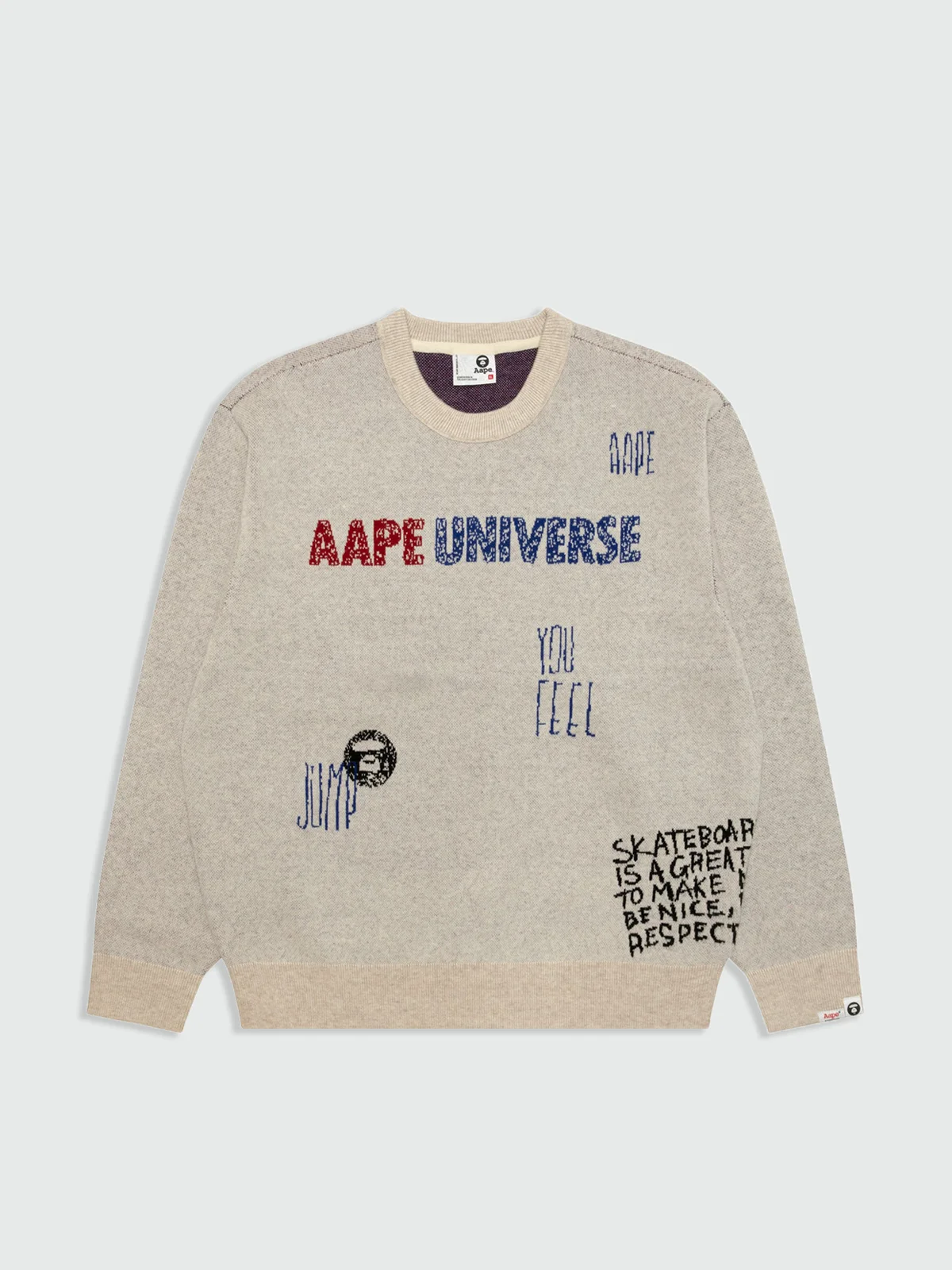 AAPE Áo Len Nam - AAPEUNVS graphic knit sweater