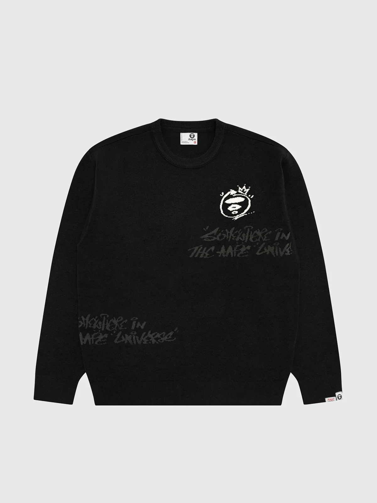 AAPE Áo Len Nam - AAPEUNVS moonface graphic sweater