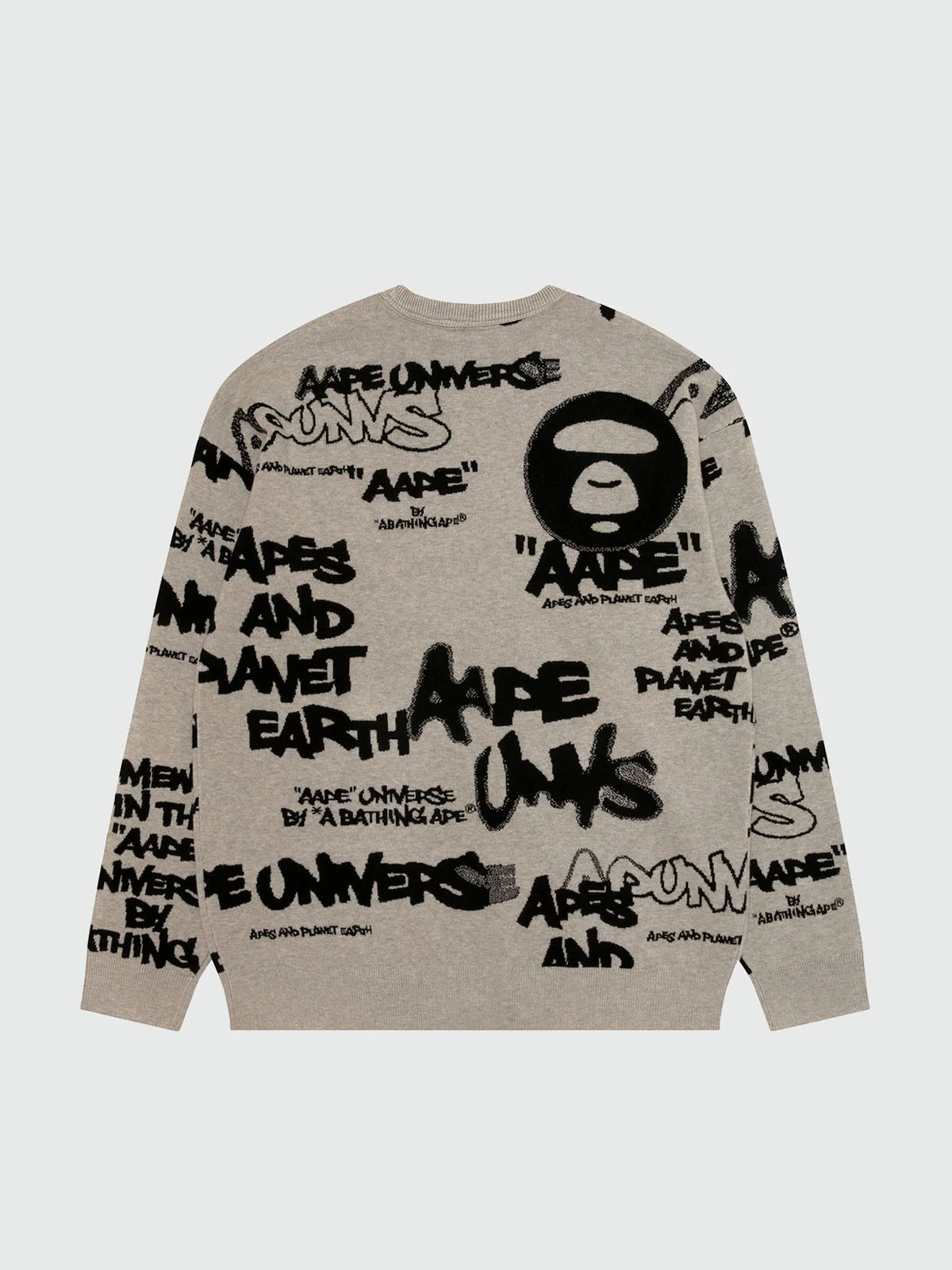 AAPE Áo Len Nam - AAPEUNVS moonface crew neck sweater