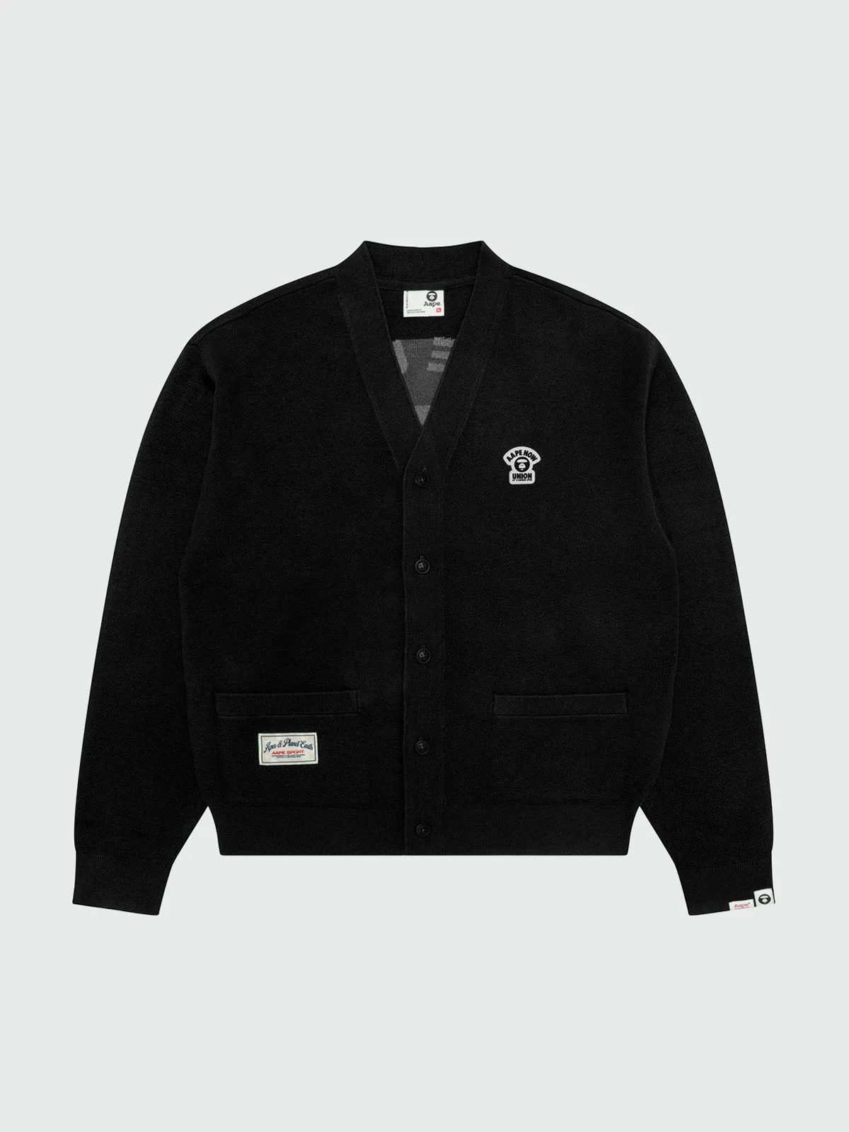 AAPE Áo Cardigan Nam - AAPENOW moonface v-neck cardigan