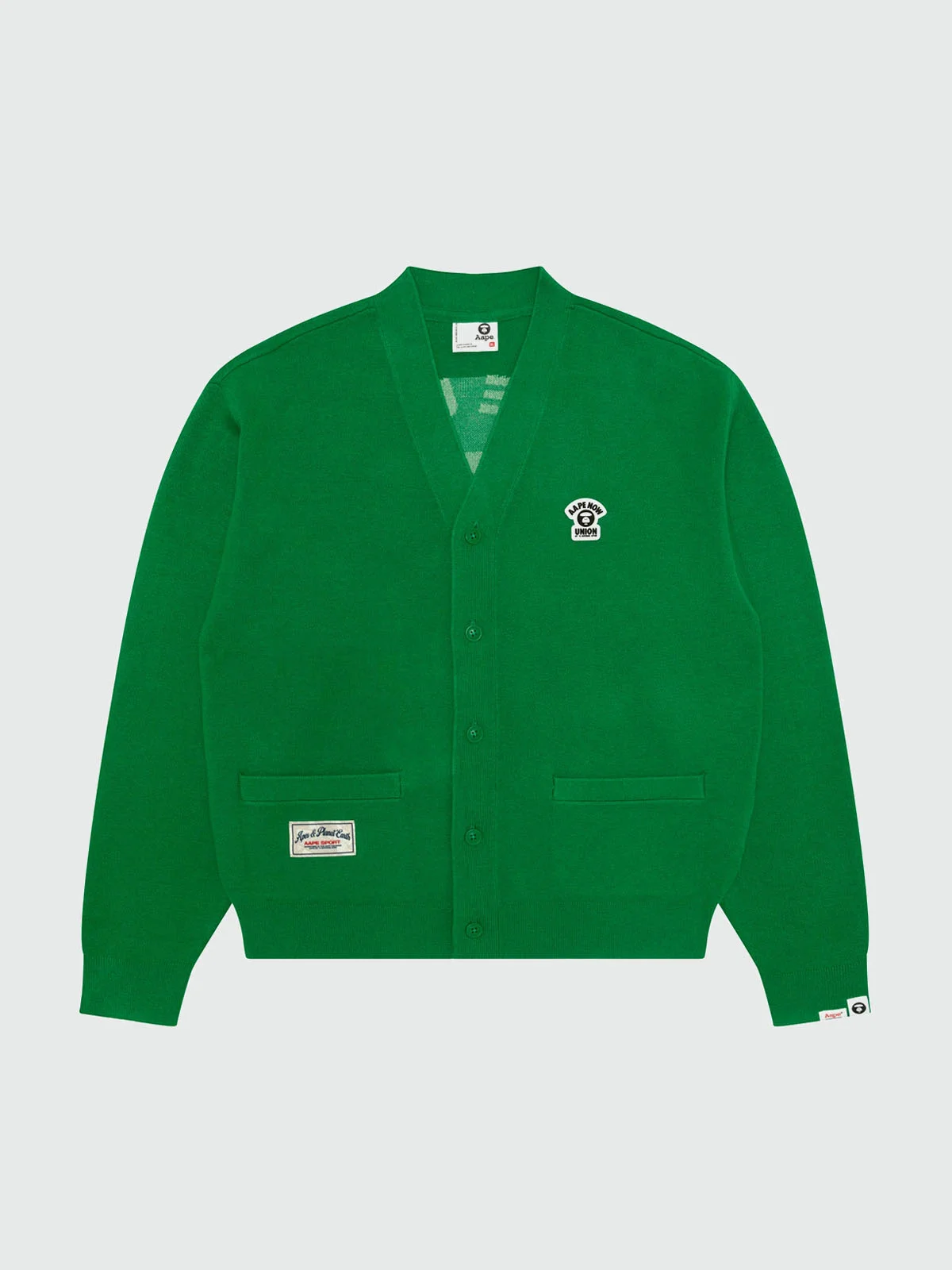 AAPE Áo Cardigan Nam - AAPENOW moonface v-neck cardigan